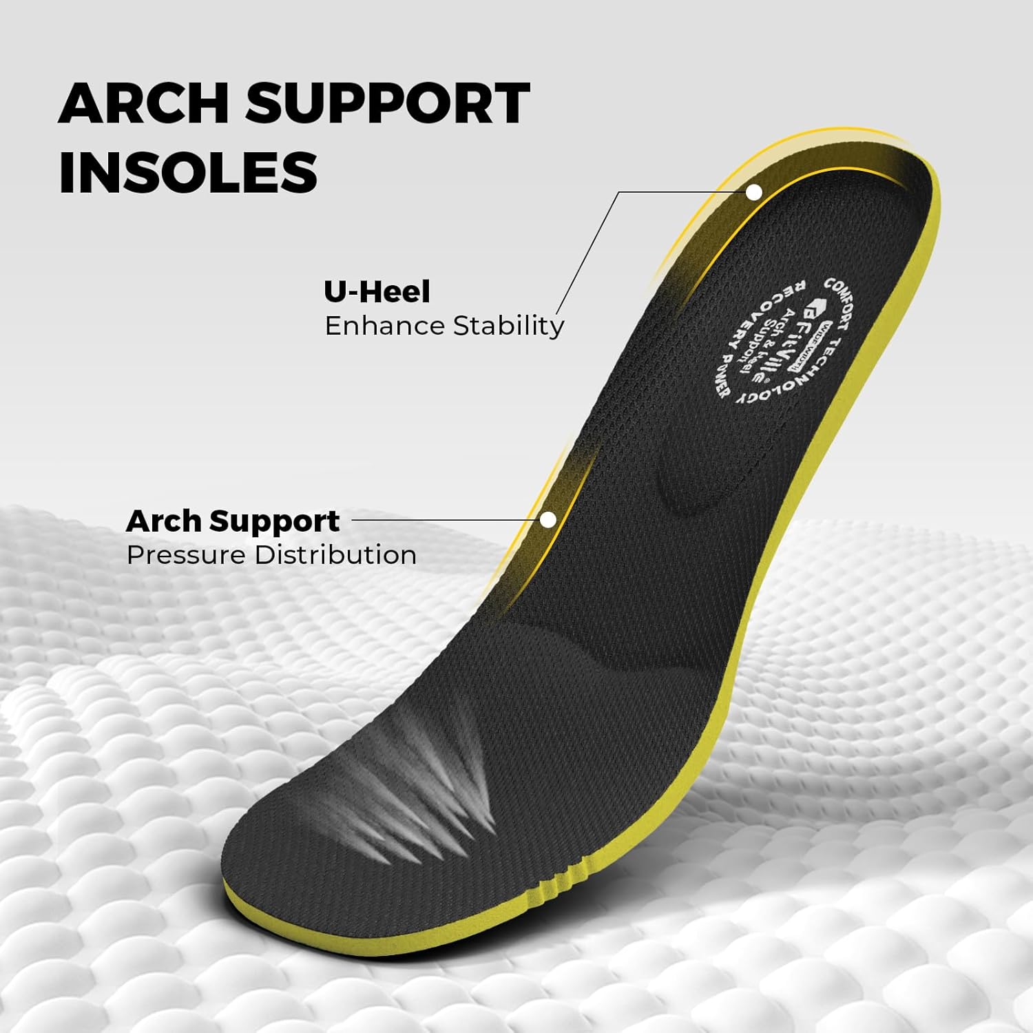 FitVille Men's Extra Wide Slip-On Walking Shoes, Breathable Sneakers with Arch Support for Flat Feet, Heel Pain Relief & High Rebound Midsole - Image 8