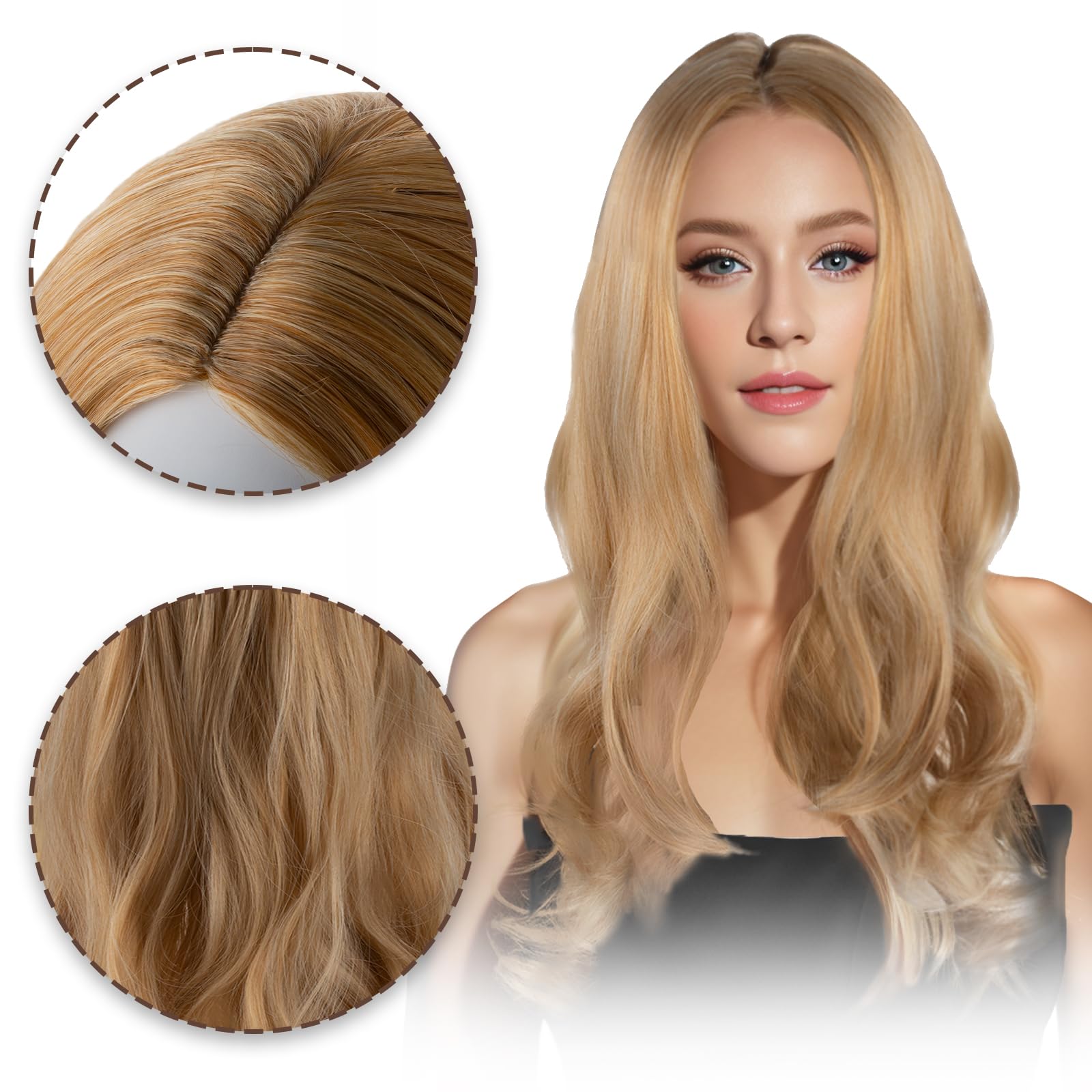 SSKHE Radiant Golden - Blonde Wavy Wig Your Key to Instant Glamour and for Any Occasion - Image 4