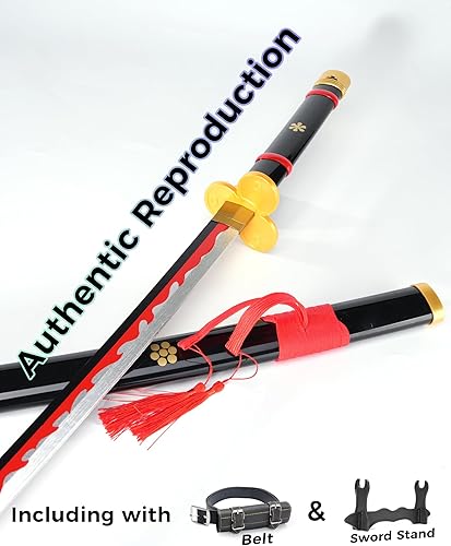 Vista 25 de Cold Blade Toy Sword - 41 inches Toy Katana Replica with Holster Belt and Display Stand - Sword with Authentic Design Shusui