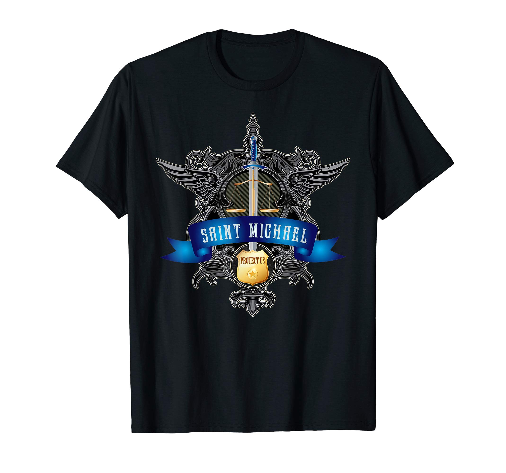 Happy CatholicsSaint Michael Patron Saint of Police Officers Catholic T-Shirt