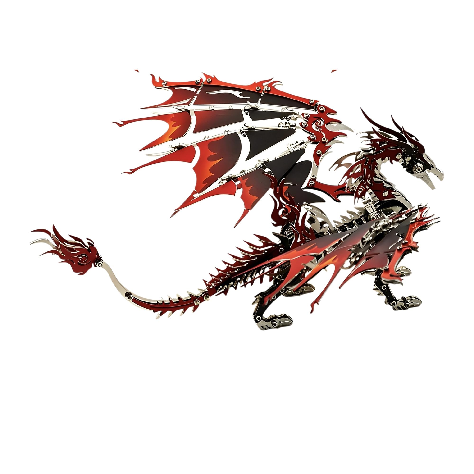 Puzzle 3D de Metal para Adultos, Dragón 497 Piezas Acero INOX