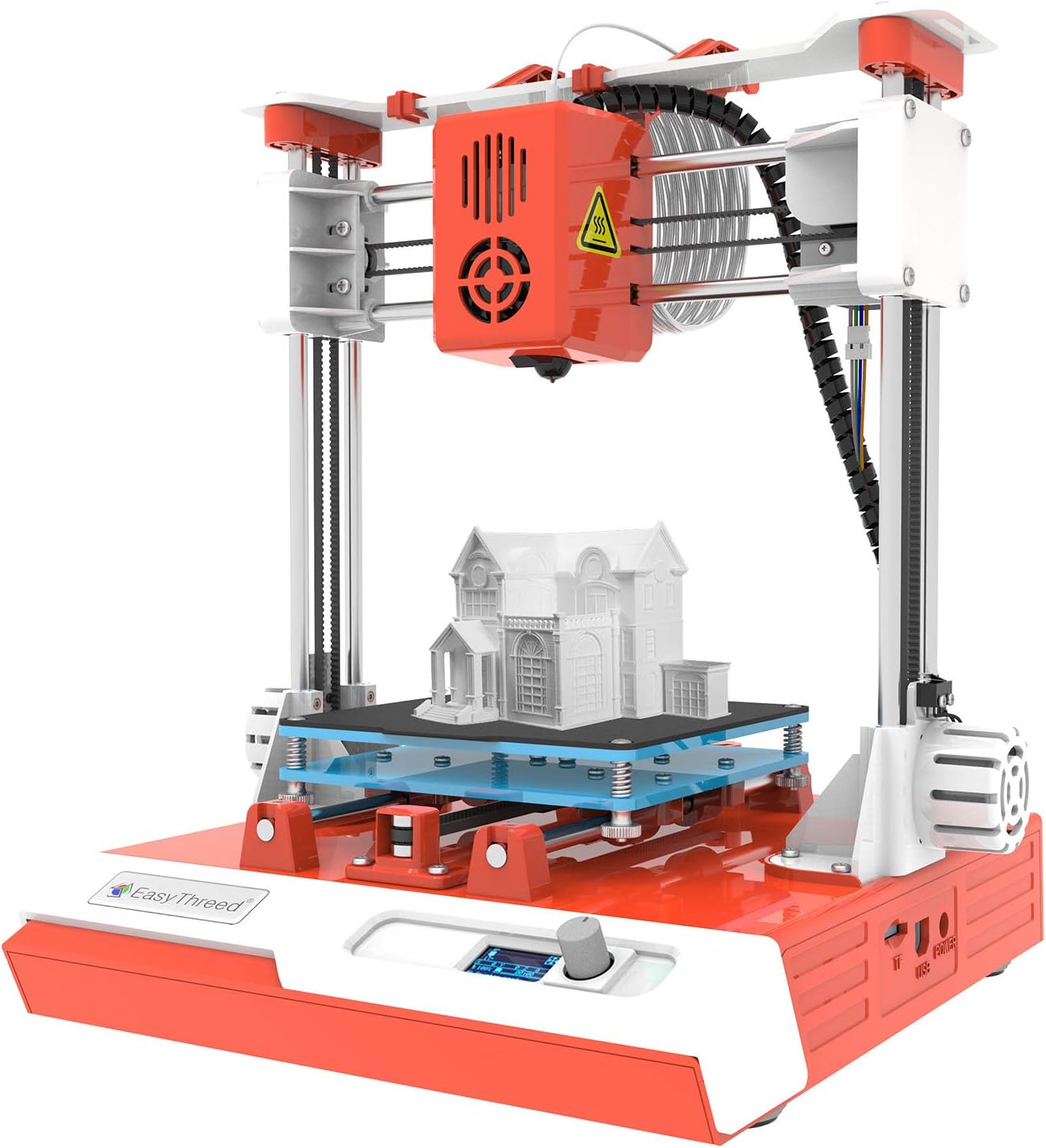 Mini Desktop Children 3D Printer 100x100x100mm Print Size High Precision Mute Printing with LCD Screen TF Card PLA Sample Filament for Kids Beginners Creativity Education Gift POPQ