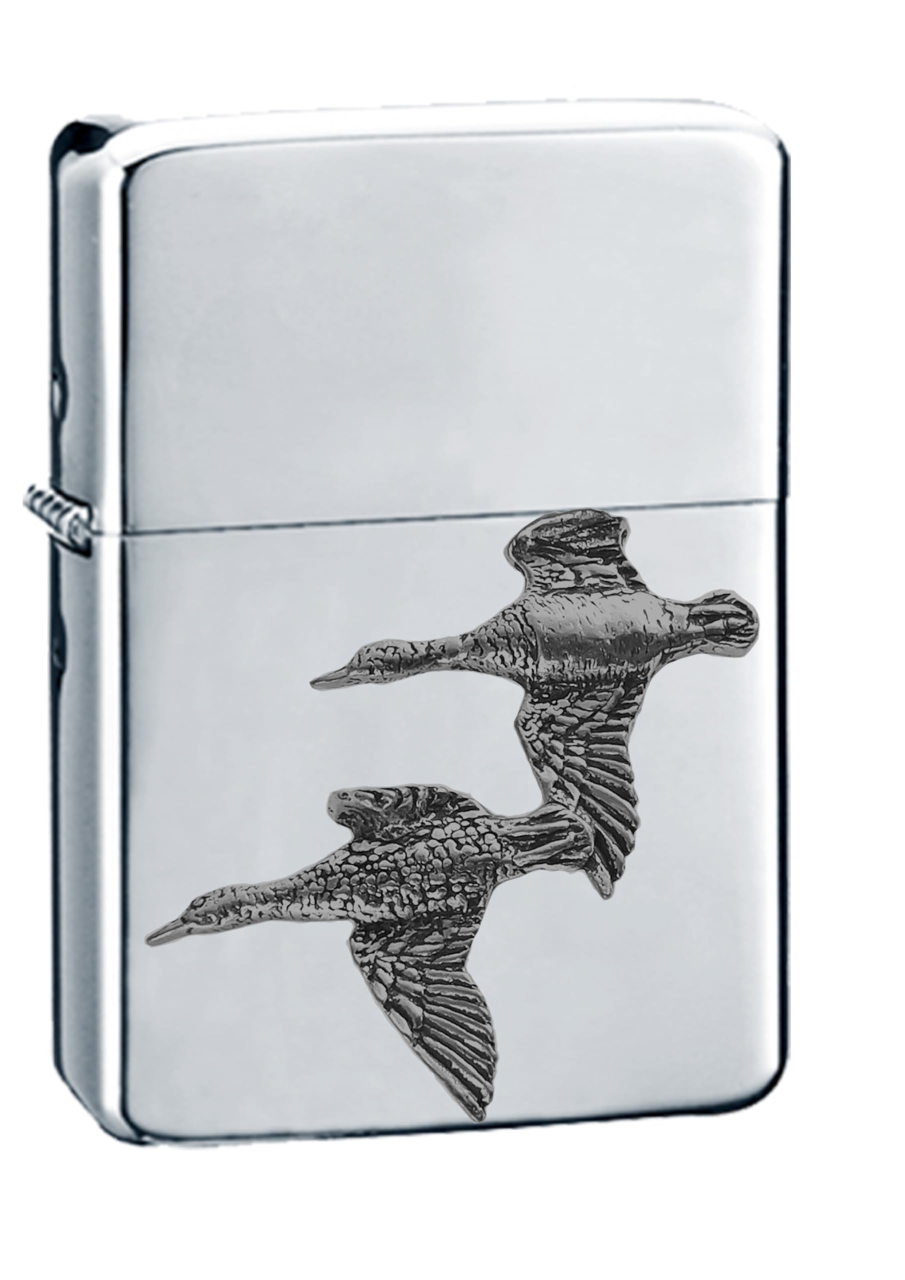 Briquet en étain anglais fin rechargeable contre les pannes d'allumage en plein vent B38
