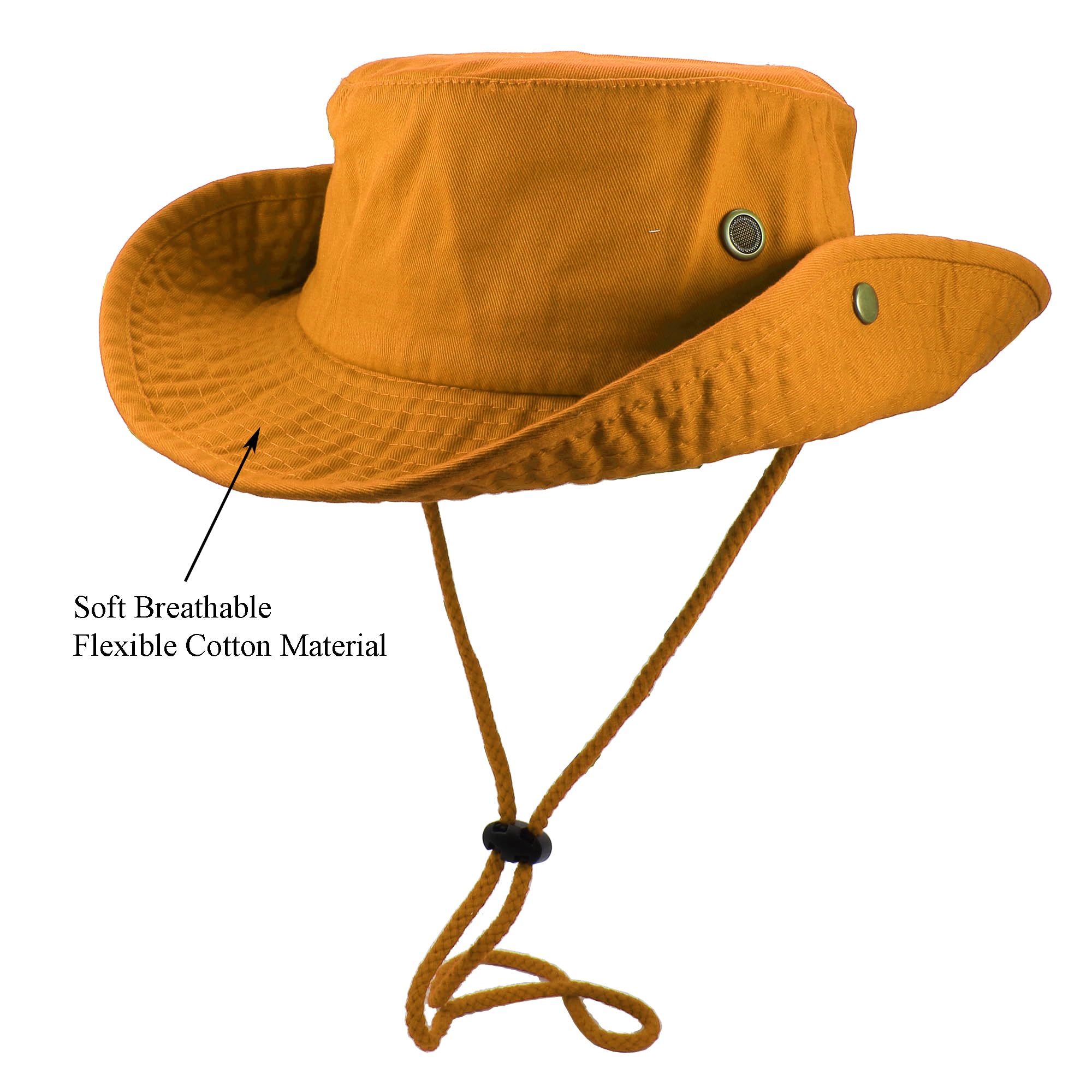 Gelante Sombreros de Sol Tipo Safari Ajustables 100% algodón Lavado a la Piedra