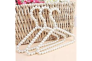 3 Pack White Pearl Beads Metal Pearl Hangers For Baby Girl