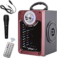 Vista 1 de Altavoz Bluetooth portátil con subwoofer de graves ricos estéreo estéreo estéreo para exterioresinteriores, luces de DJ, micrófono, grabación