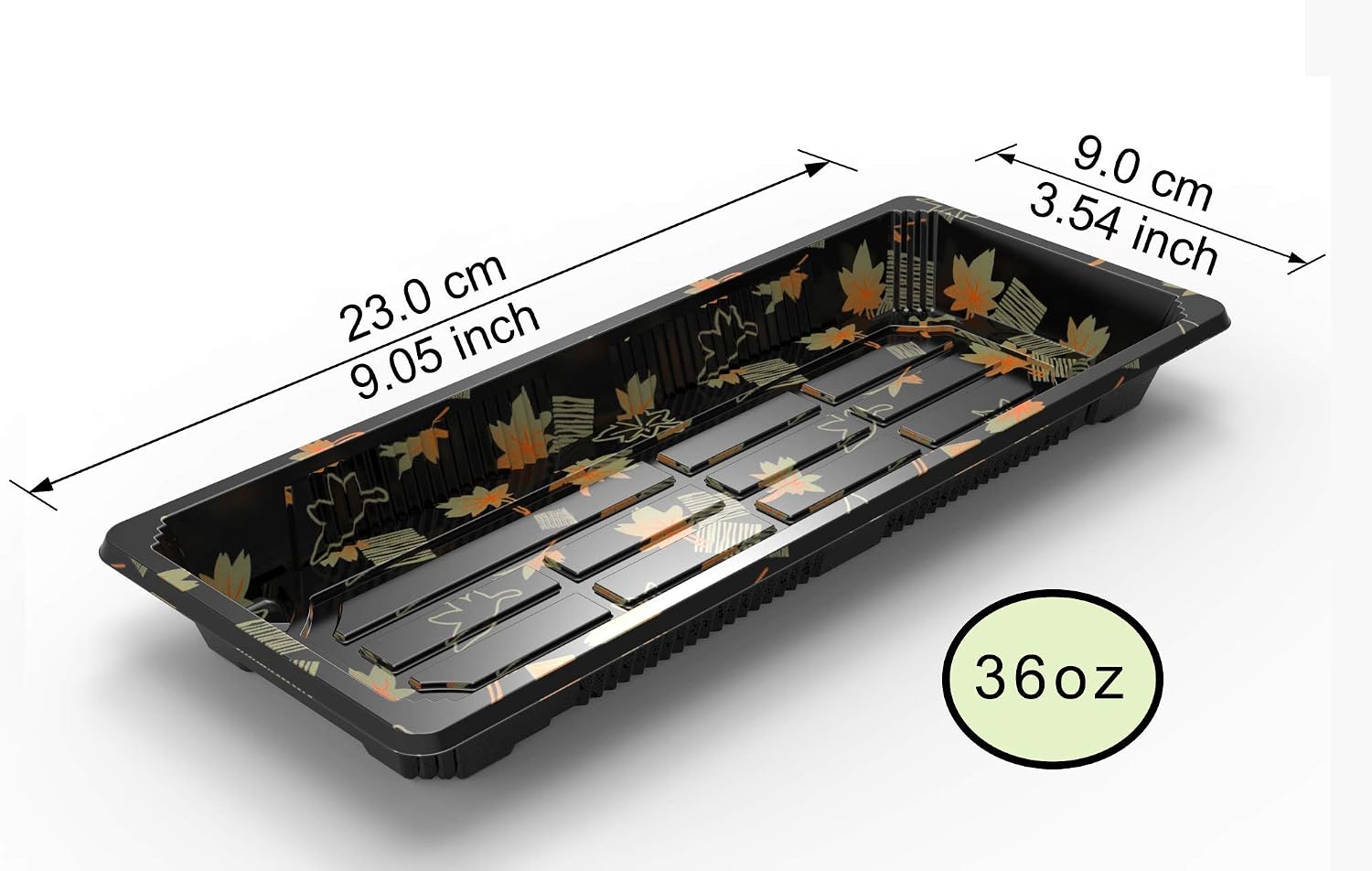 2# Sushi Container Sushi Tray Sushi Plate 9x3.5-Inch Take Out Tray with Clear Lid 400 Sets 2#