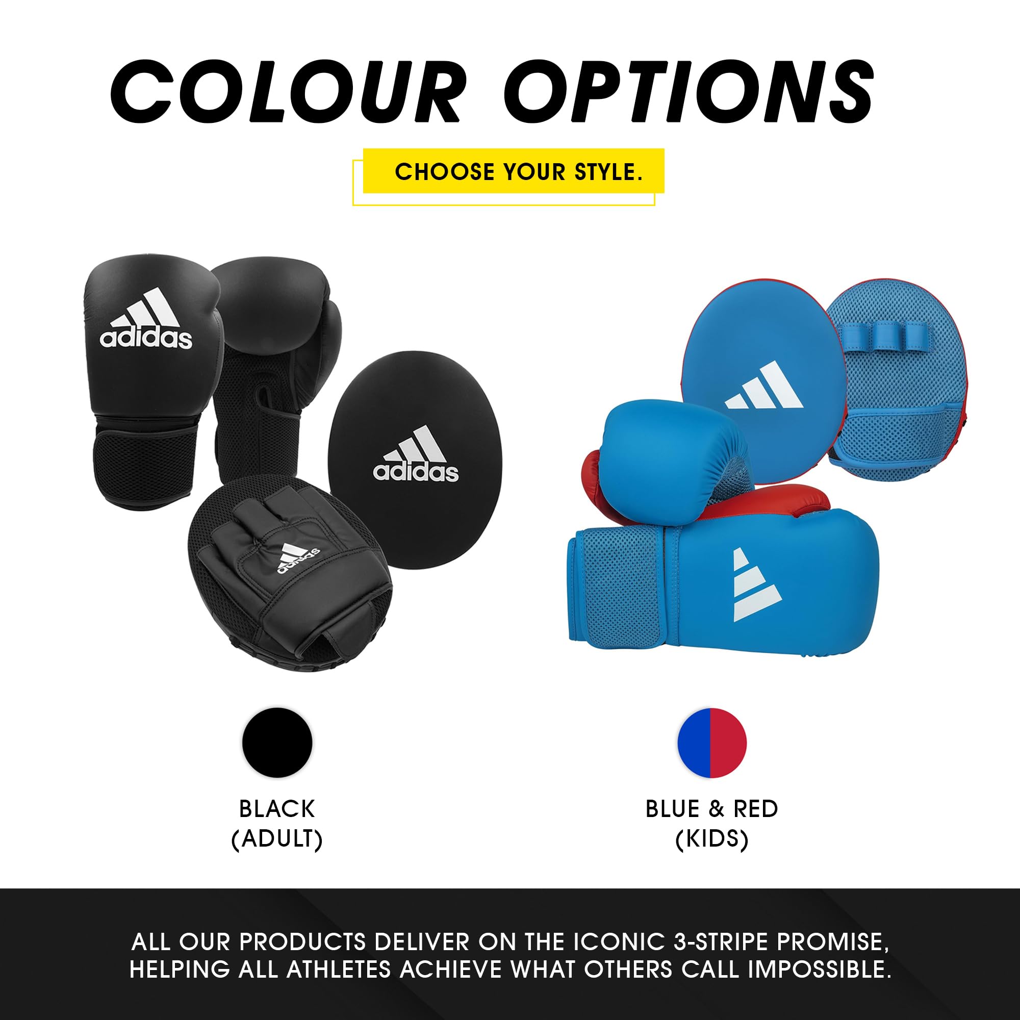 adidas Unisexe - Adulte Boxing Kit 2 Pattes d'ours - Noir - 14