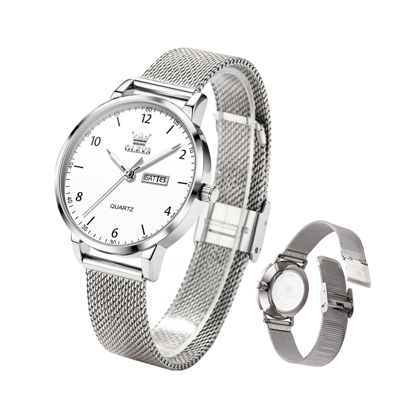 Reloj Mujer de Acero Inoxidable Cuarzo analógico, Regalo Mujeres