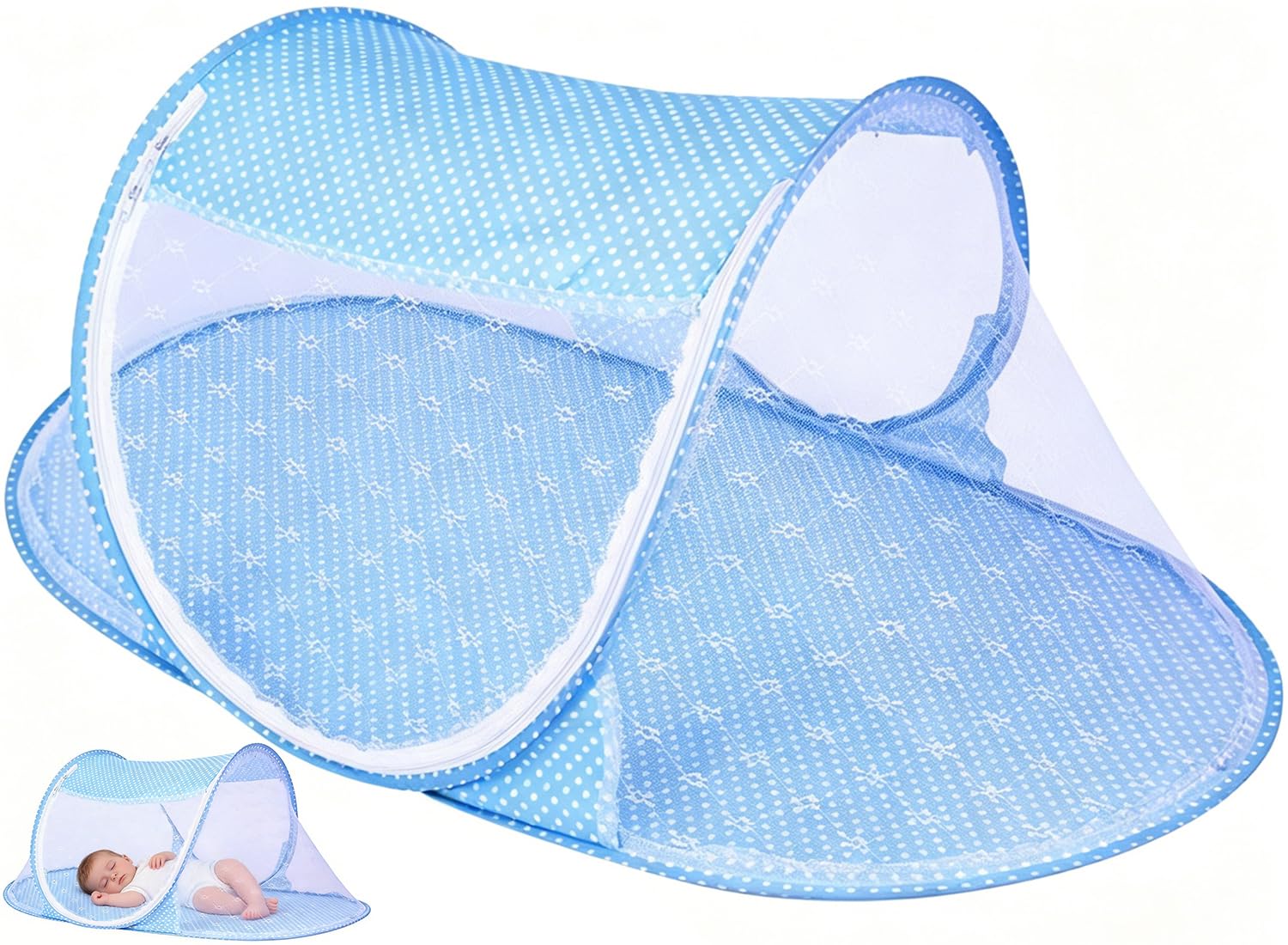 Vorprillynt E Baby Crib Net Tent, Foldabl Baby Bed Mosquito Net, Breathabl Foldabl For Kids, For Hom, Portabl For Travel, Universal