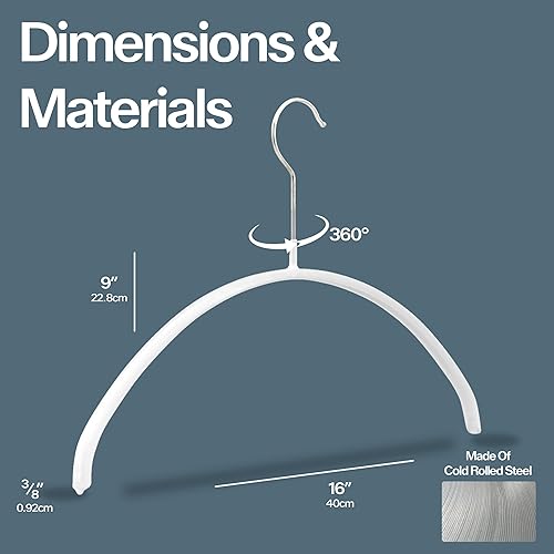 Miniatura 5 de Mawa by Reston Lloyd Euro Series - Percha de acero antideslizante para ahorrar espacio para camisas, vestidos, suéteres, estilo 40P, cobre