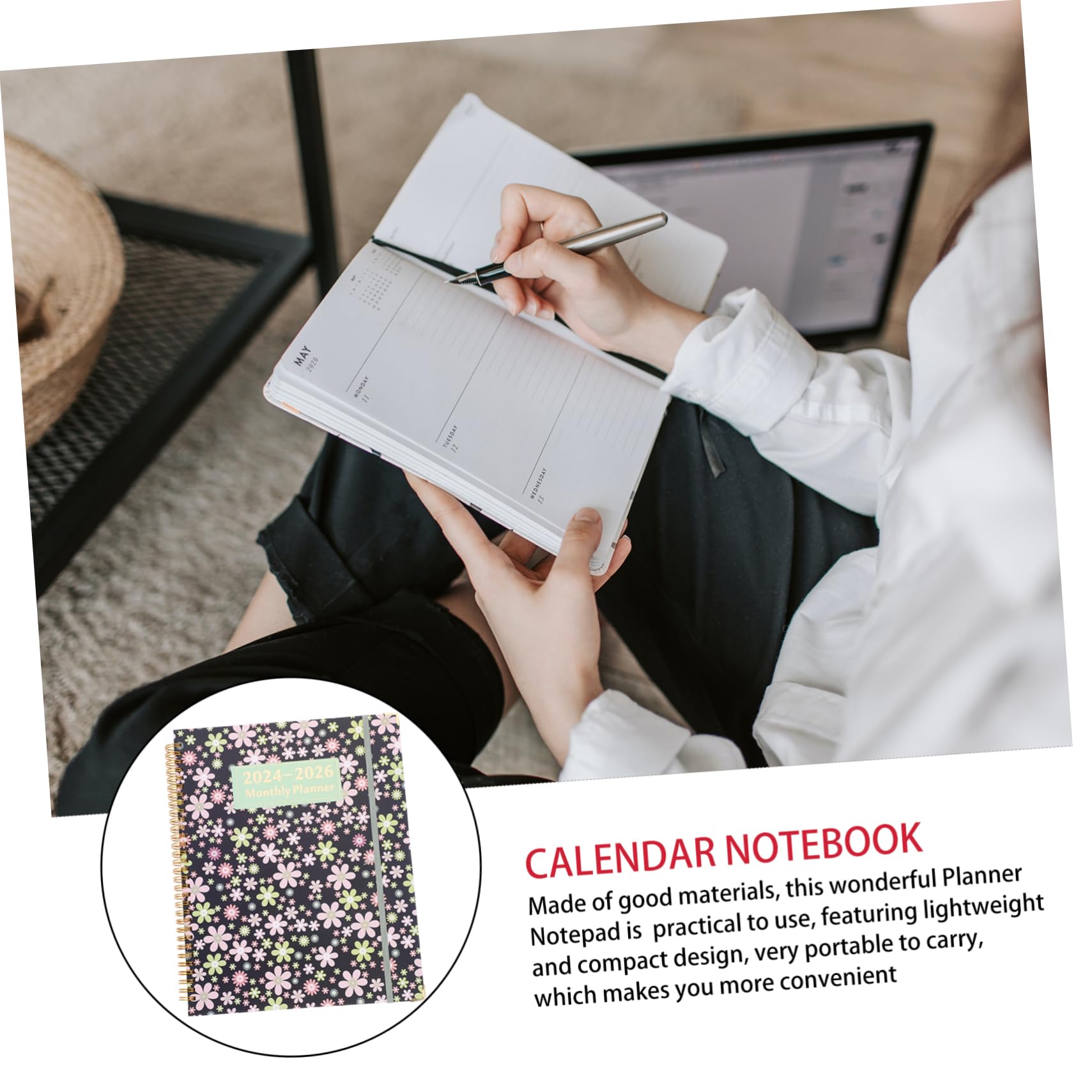 LALAFINA Quaderno Planner Planner Giornaliero Quaderno Resistente All Usura Blocco Note Agenda Ufficio Blocco Note Agenda Inglese