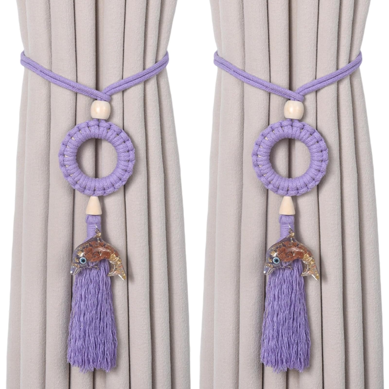 Foloda B Curtain Tiebacks Rope Curtain Holders Curtains Holdbacks, Farmhouses Rope Curtains Tie Ack For Drapery Patios Raided Tiebacks For Drapes