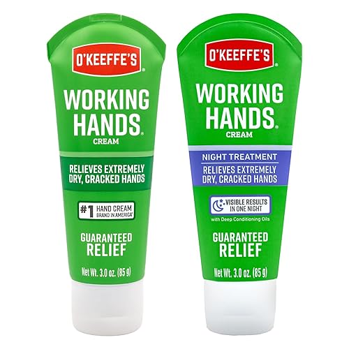 OKeeffes Crema de manos Working Hands tubo de 3 onzas y crema de manos para tratamiento nocturno tubo de 3 onzas OKeeffes Crema de manos Working Hands tubo de 3 onzas y crema de manos para tratamiento nocturno tubo de 3 onzas
