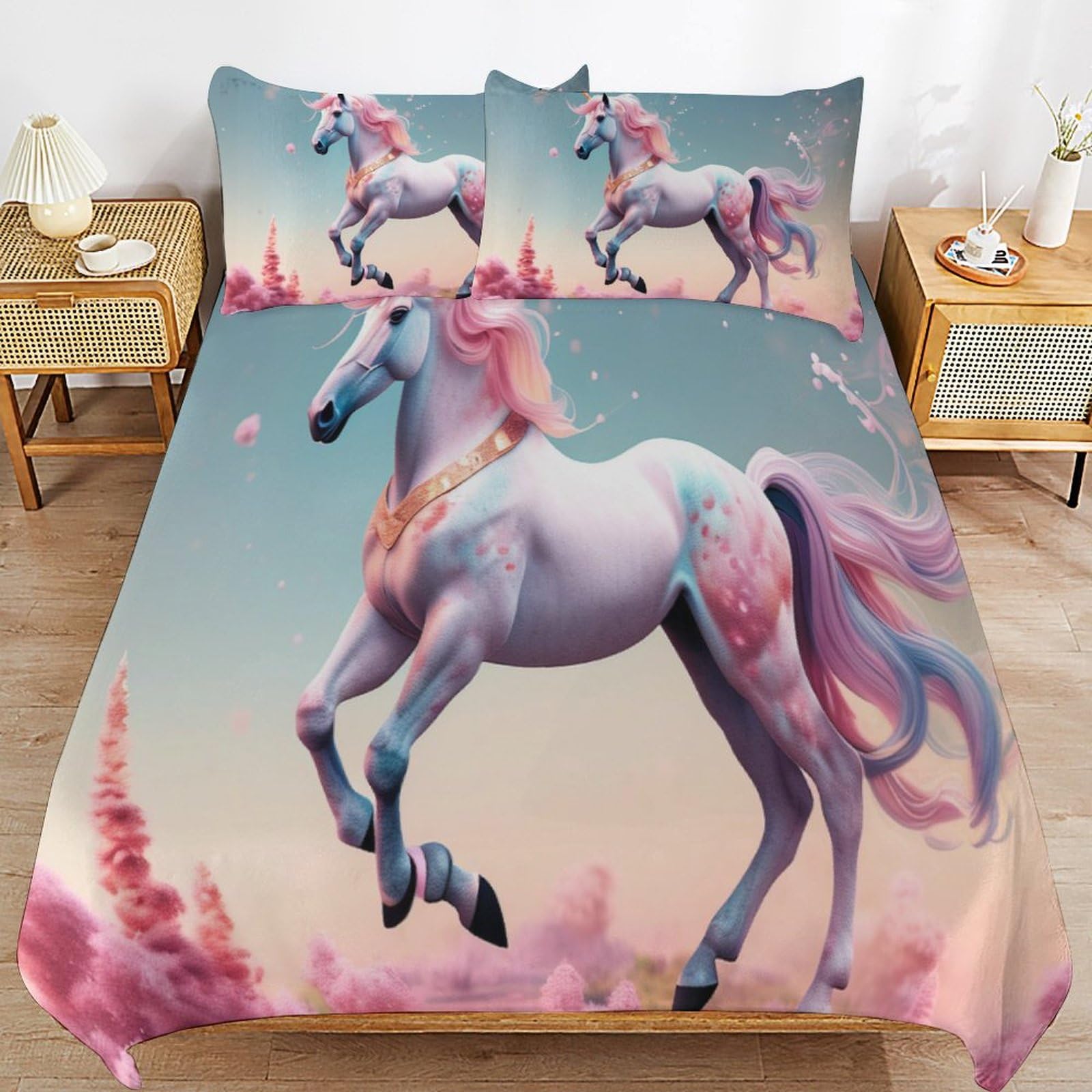 Linge de lit enfant 3D en microfibre respirante et douce parure de couette 220 x 260 cm robuste