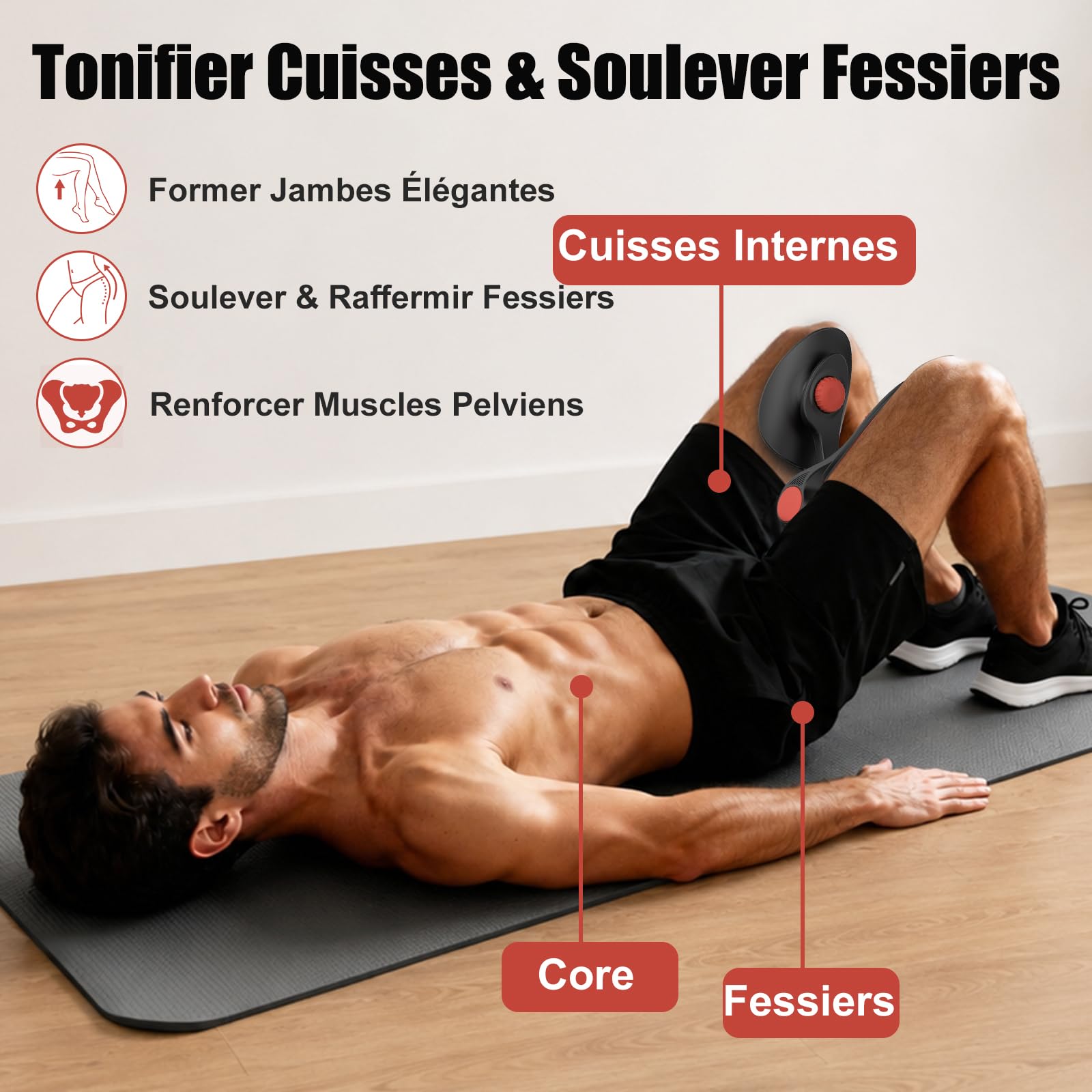 Appareil de Musculation 16KG pour Périnée et Fessiers, Entraîneur Kegel avec Bande, Équipement de Renforcement Post-Partum, Appareil Portable à Domicile pour Hommes et Femmes