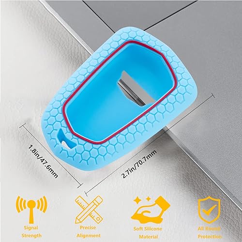 Miniatura 5 de Funda de llavero para Cadillac Escalade, protector de llave de silicona con llavero compatible con Cadillac Escalade ESV CTS SRX XT5 ATS STS CT6