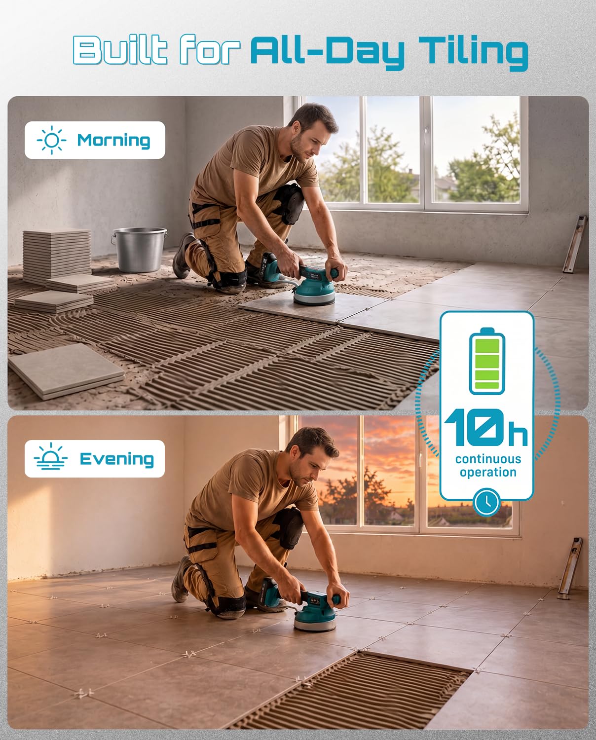 Tile Vibration Tool - Lay Tiles Faster! -4