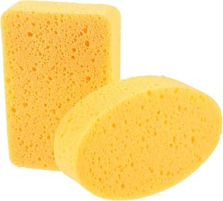 Homoyoyo Cellulose Sponge 2pcs Heavy Duty Scrub Kitchen Sponge Clean Tough Messes Without Scratching Sponges Kitchen