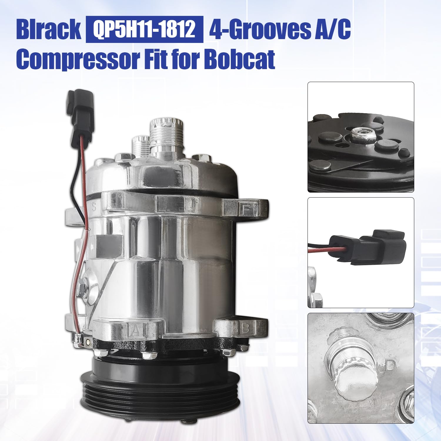 Amazon.com: Blrack QP5H11-1812 4-Grooves A/C Compressor Fit for