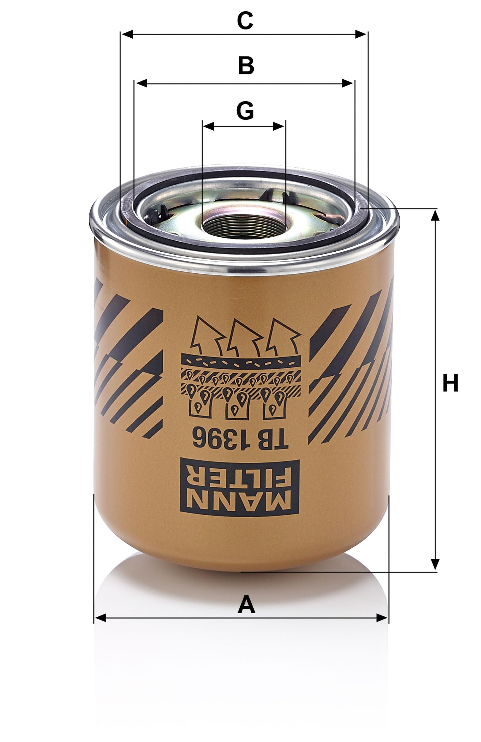MANN-FILTER TB 1396 x - Secador de aire para sistemas de frenos con junta – Para camiones