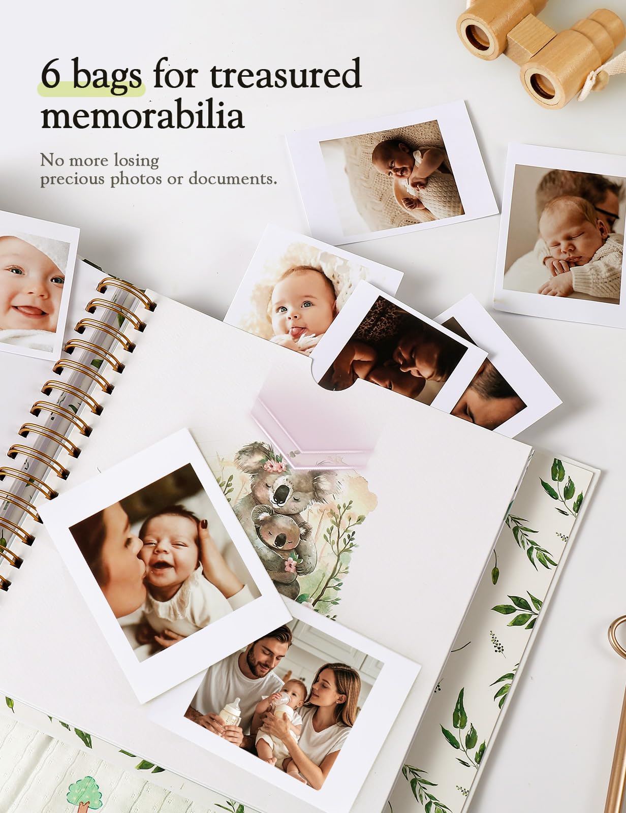 Książka dla niemowląt dla dziewczynek i chłopców, ponadczasowa, na pierwsze 5 lat, na baby shower, album do scrapbookingu, od urodzenia do 5 lat, albumy ze zdjęciami dla dzieci, neutralne pod względem