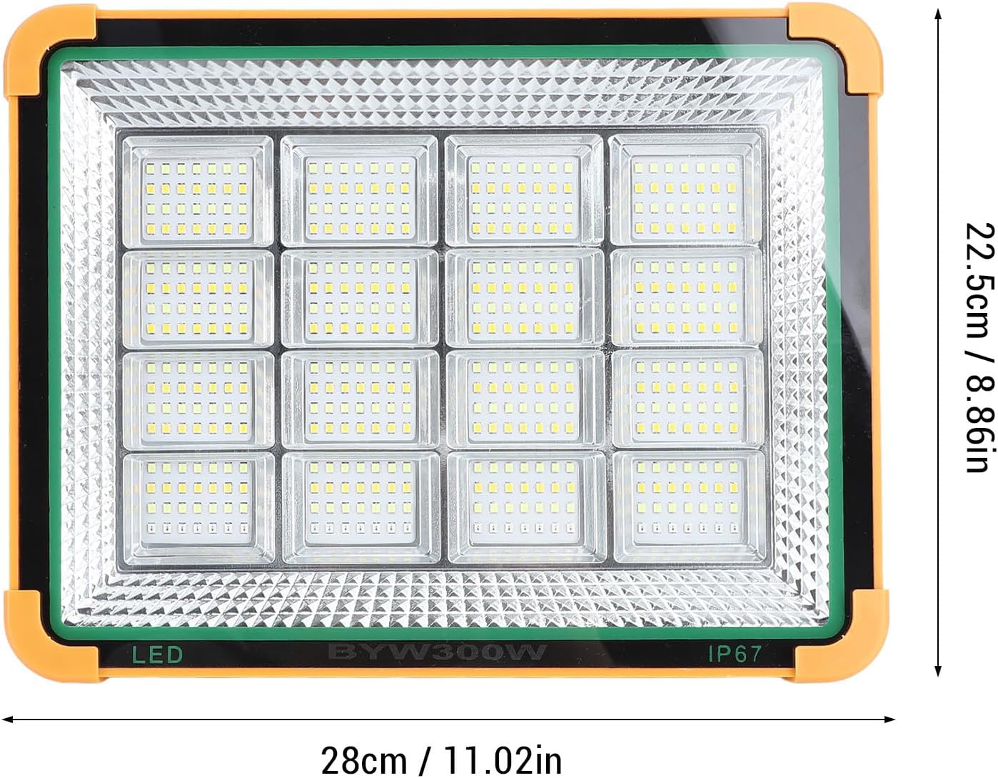 Fabater Solar Work Light, 300W LED 25000LM IP67 Water Proof Worklight with 4 Modes, Rechargeable 10000mAH Solar Panel, 448leds Super Bright for Outdoor Camping Fishing Emergency Car Repair