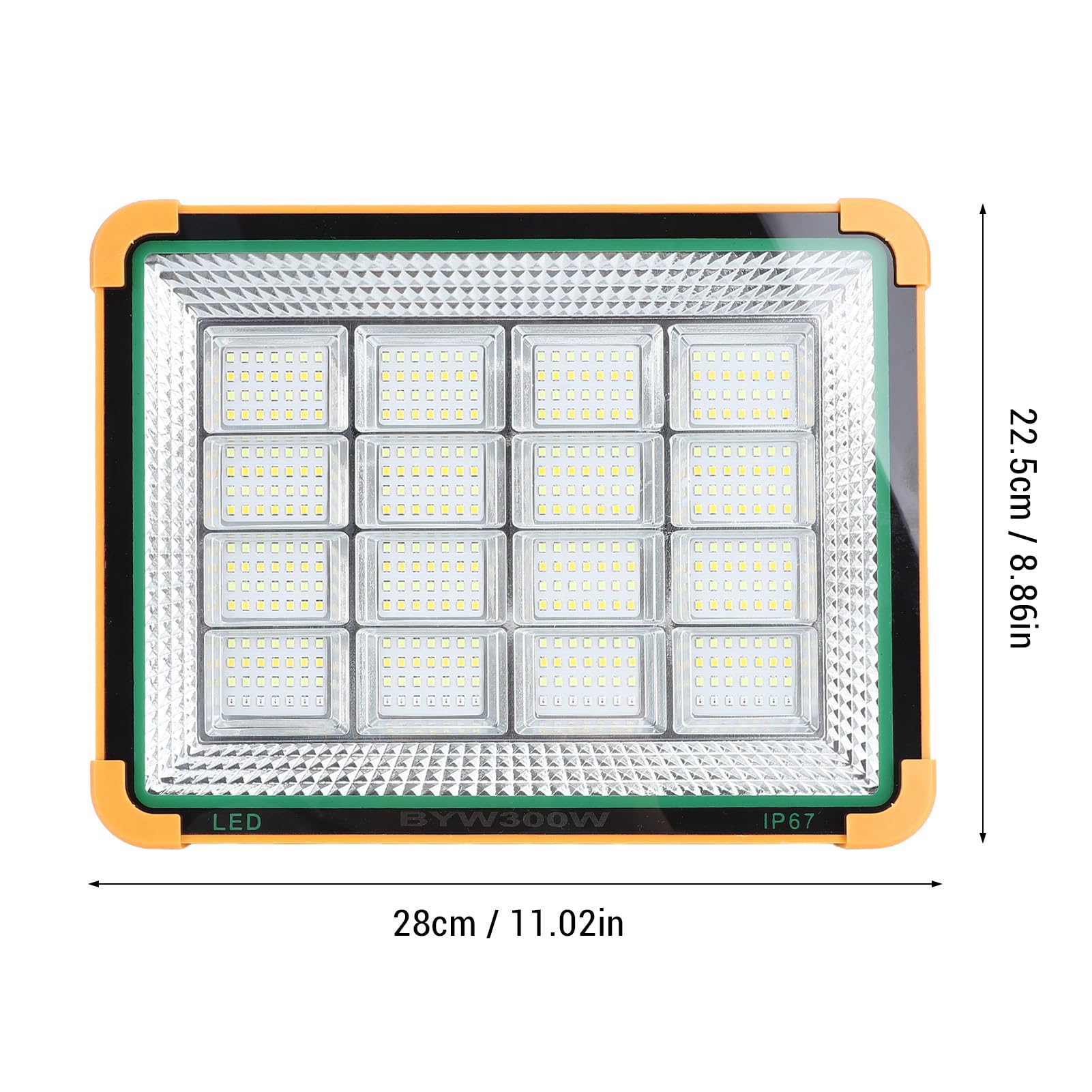 LED EMERGENCIA DE EMERGENCIA COMENTACIÓN DE 300W 25000LM 10000MAH Batería 448 Cuentas 4 Modos USB Recargable IP65 con Luz Solar Trabajo Solar
