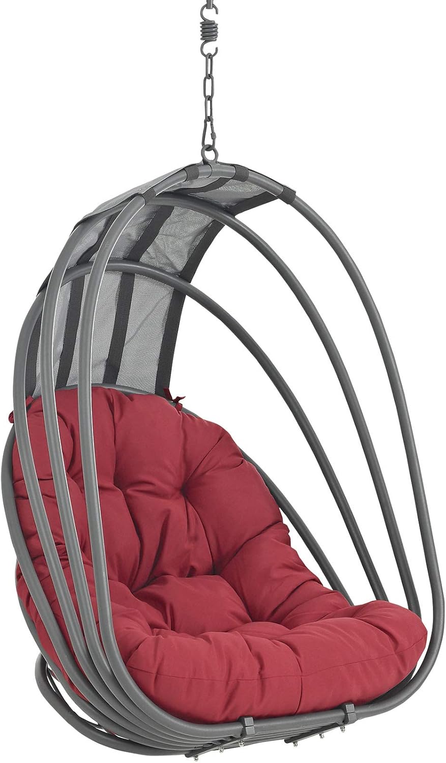 Modway EEI-2656-PER-SET Whisk Outdoor Patio Balcony Porch Lounge Swing Chair Set with Hanging Steel Chain Peridot