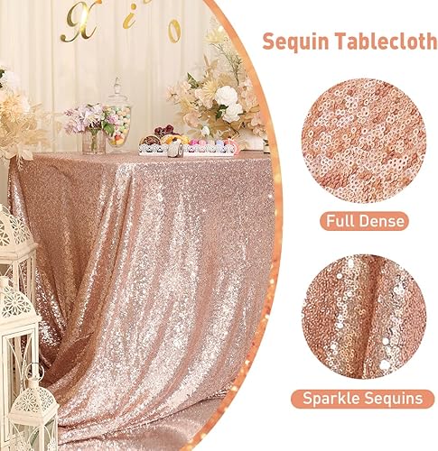 Miniatura 4 de Poise3EHome Mantel rectangular de lentejuelas para exhibición de tartas y postres de fiesta, en eventos