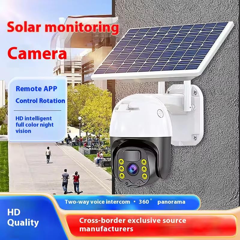 4G Carte SIM Caméra solaire 1080P Wifi Caméra extérieure Détection PIR Alimenté par batterie Sans Fil Surveillance de sécurité Camhi Installation facile(4G Battery x 64G)