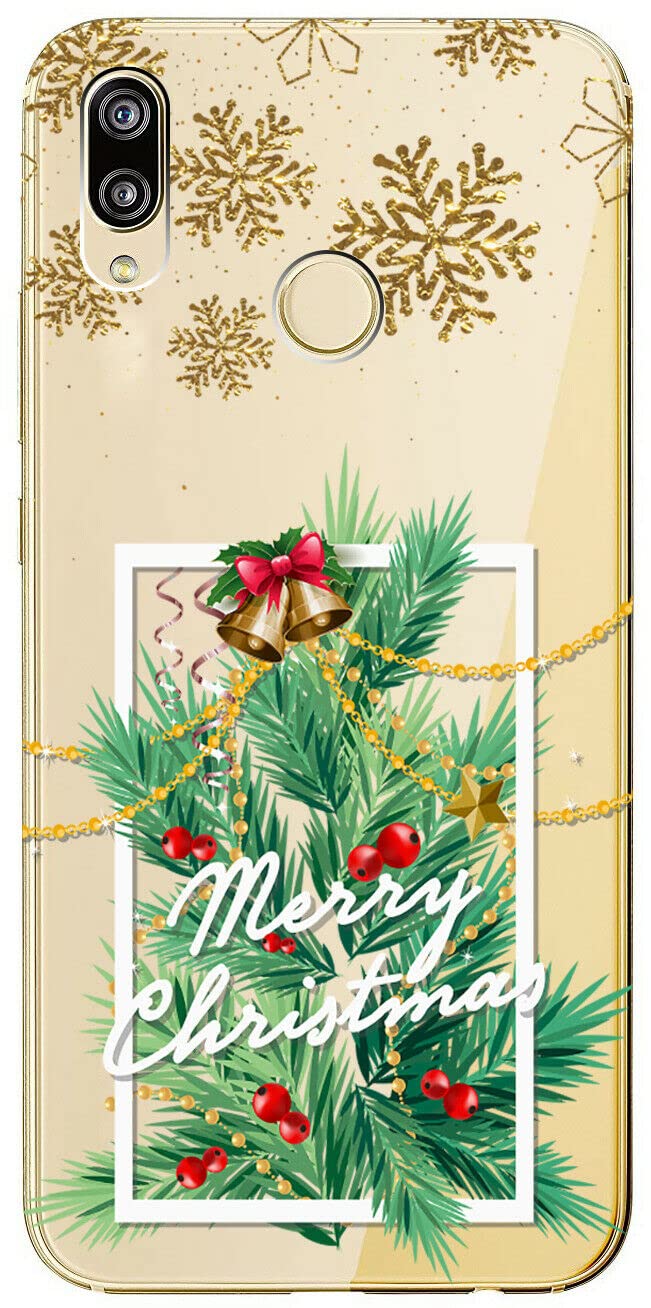 Mixroom - Cover Custodia Case In TPU Silicone Morbida Sfondo Trasparente Per HUAWEI HONOR 8A Fantasia Iniziali Lettera E con fiori