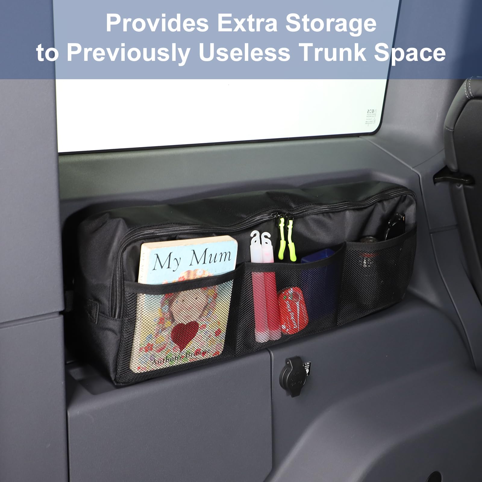 Borsa organizer per bagagliaio compatibile con Ineos Grenadier 2020-2024, borsa portaoggetti per bagagliaio posteriore multi-scomparto in tessuto Oxford per auto, salvaspazio, tasche multiple,