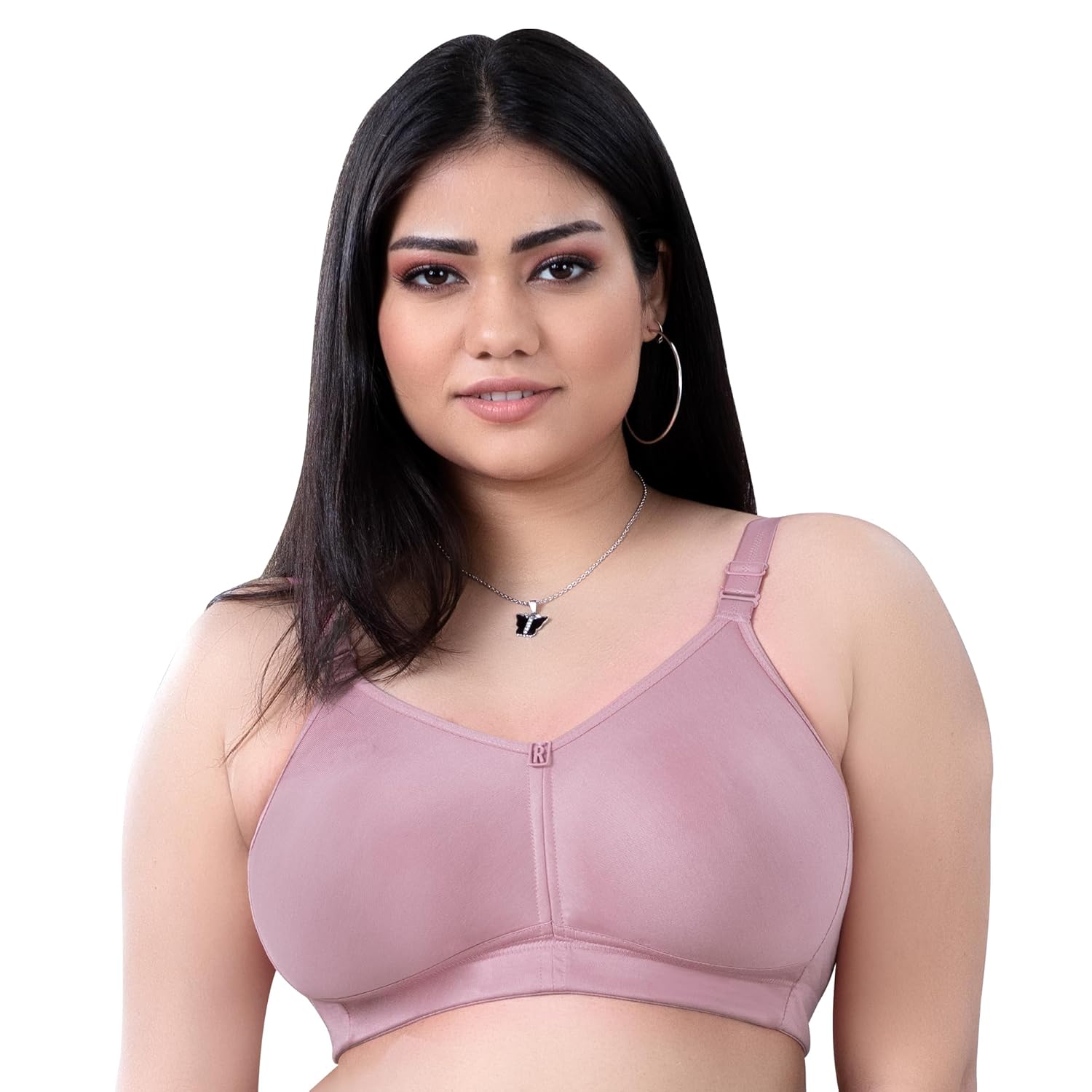 TRYLO Riza T-FIT Women’s Non-Padded,Non-Wired,Full Coverage,Seamless 100% Cotton Feel Fabric Bra Available in Multicolor