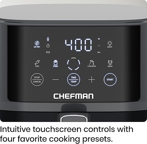 Miniatura 4 de Chefman Freidora de aire  Freidora de aire compacta de 4 cuartos de galón para comidas rápidas y fáciles, cuenta con tecnología Hi-Fry para una