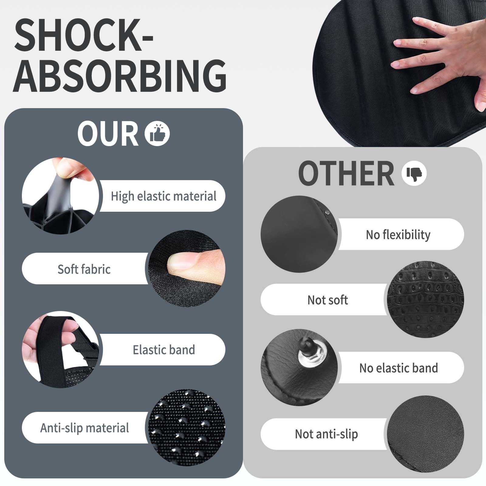 Cuscino per Sella Da Moto a Forma Di Onda,Nuovissimo Sella Gel Moto TPE,Comodo,Traspirante e Decompressivo,Adatto per Viaggi a Lunga Distanza,Cuscino Sedile Moto