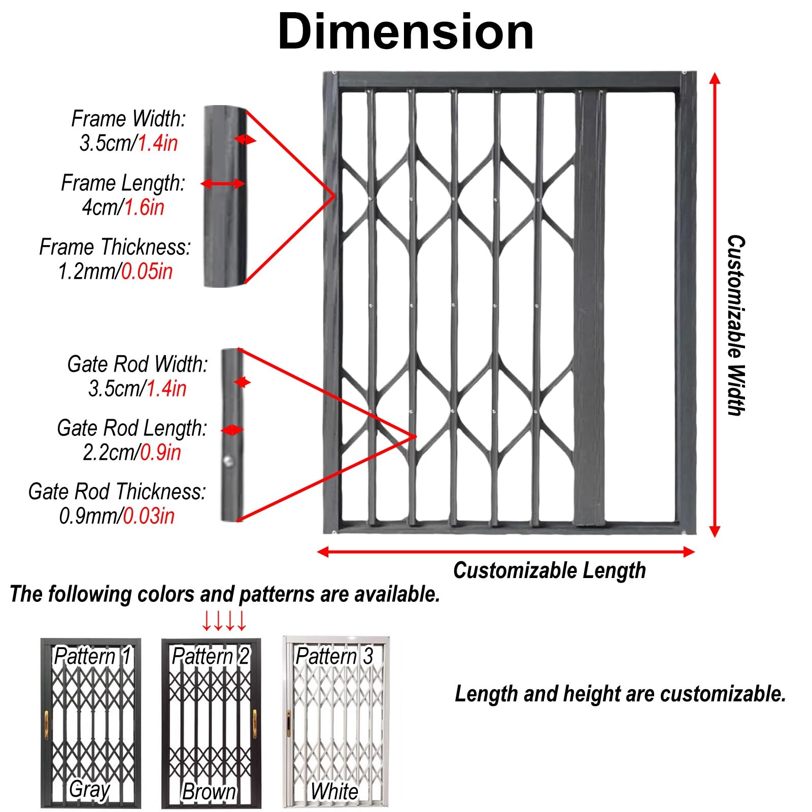Barrière de Sécurité Pliante avec Serrure, Grille Extensible pour Portes
