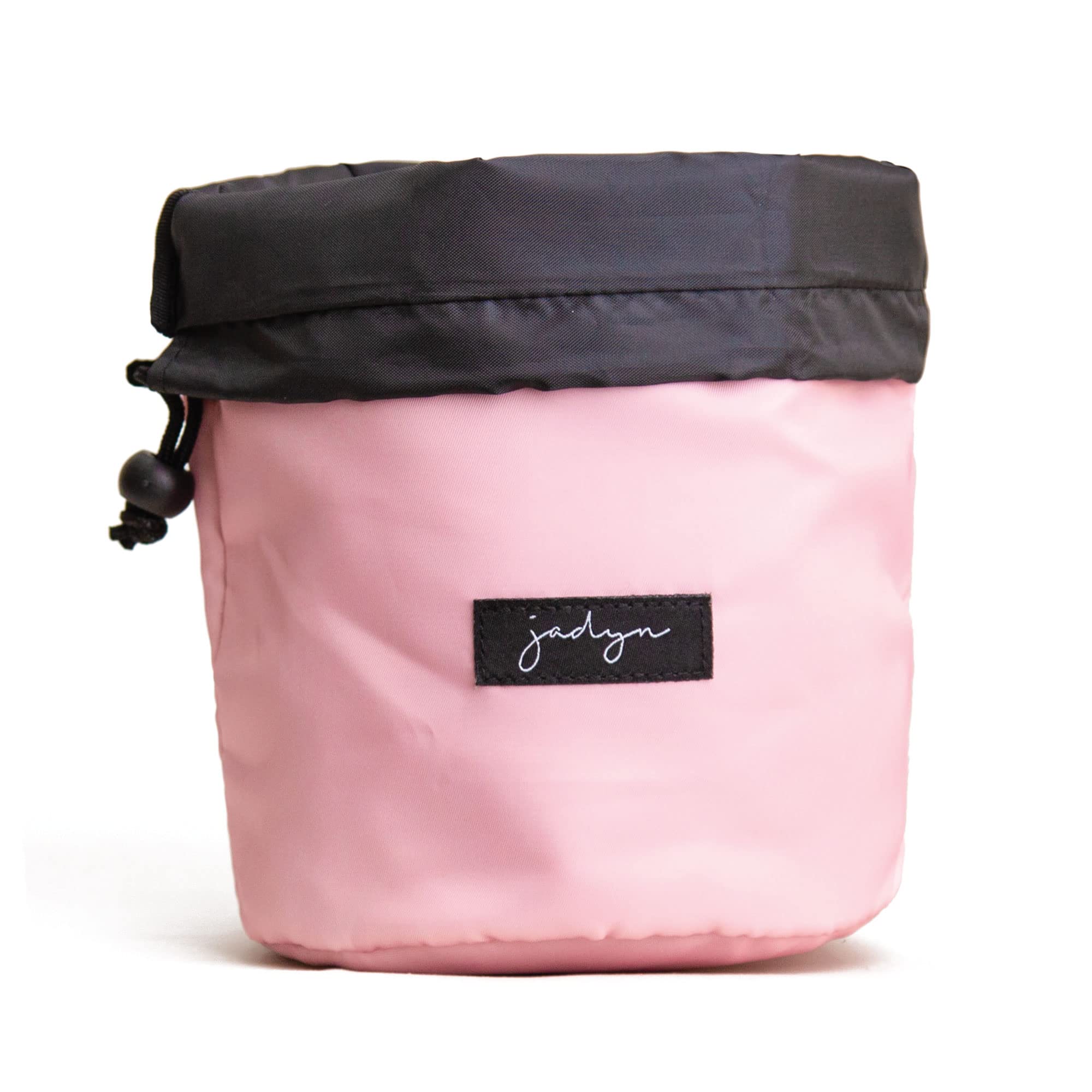 Jadyn Durable Cinch Top Makeup Organizer - Compact Travel Makeup Bag - 7 Interior Pockets for Cosmetics - Drawstring Toiletry Travel Bag for Women -