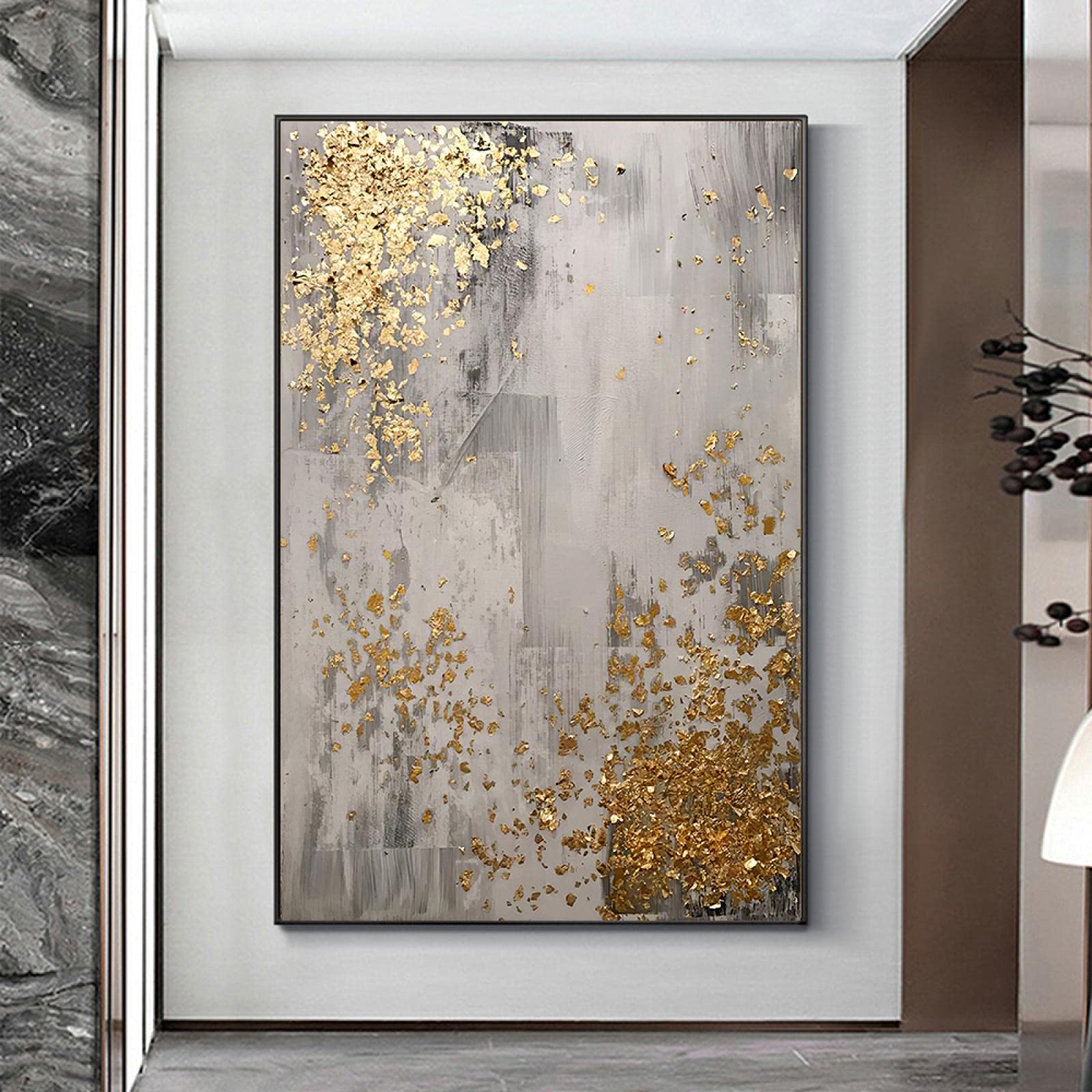 Arte murale astratta della foresta incantata - Dipinto ad olio con