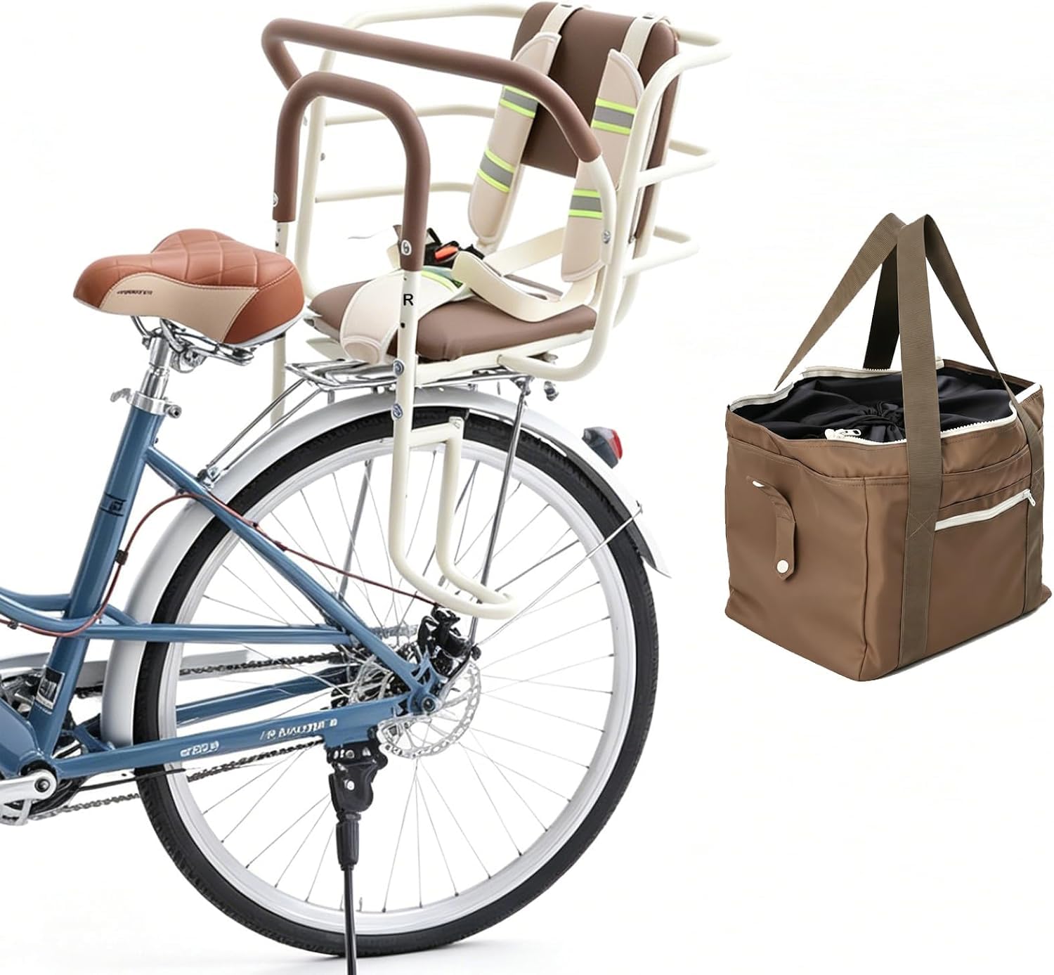 電動アシスト自転車 後ろチャイルドシート付き Amazon | SFFRY 自転車 リアチャイルドシート エコバッグ付 お買い物用