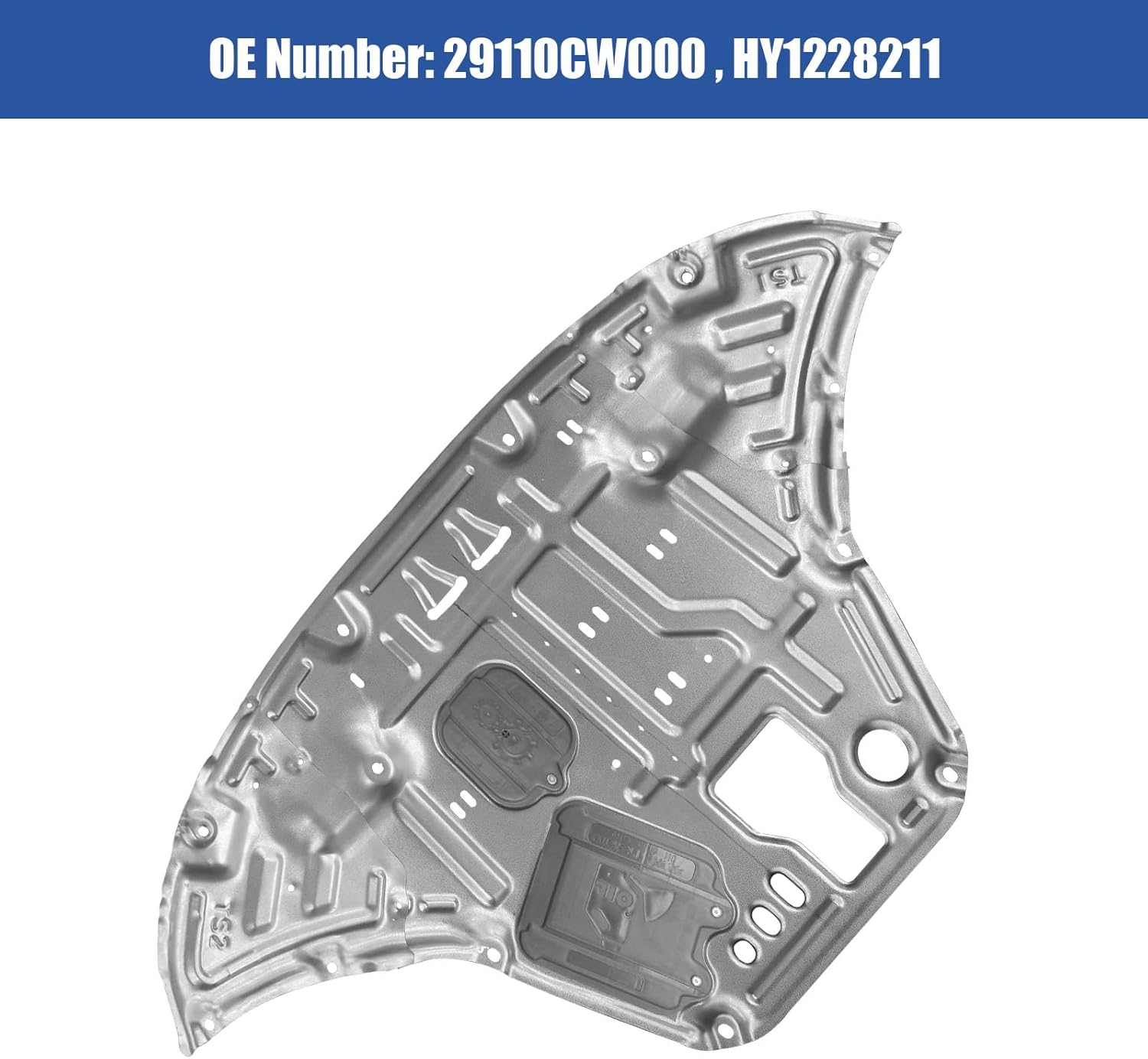 29110CW000 Engine Splash Shield Guard Compatible with 2022 - 2024 Hyundai Tucson,Engine Case Guard Under Car Shield Cover Easy Installation, Extended Coverage, Maintenance Holes & Ventilation Design