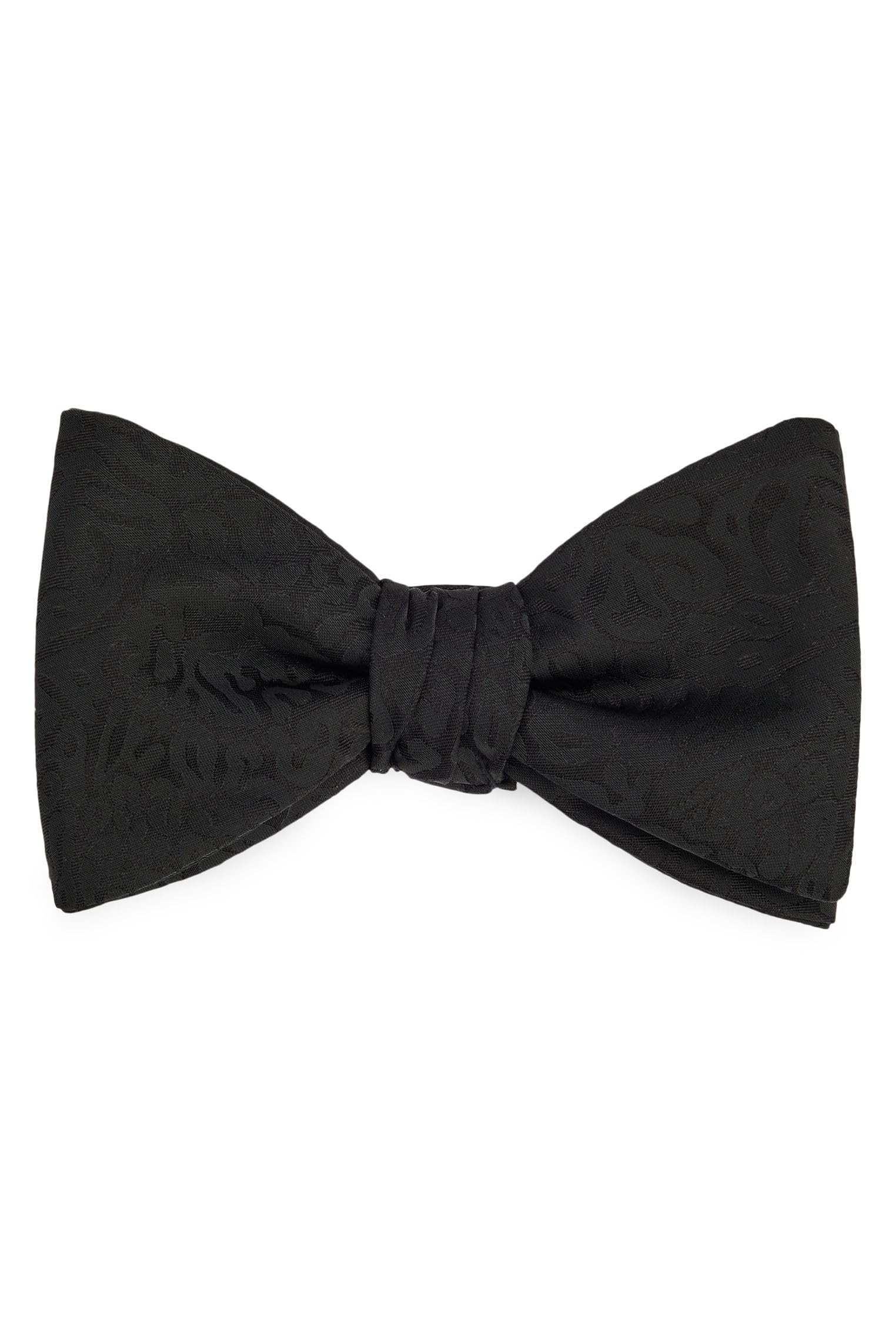 HUGO Mens Bow tie dressy Animal-jacquard bow tie in a silk blend