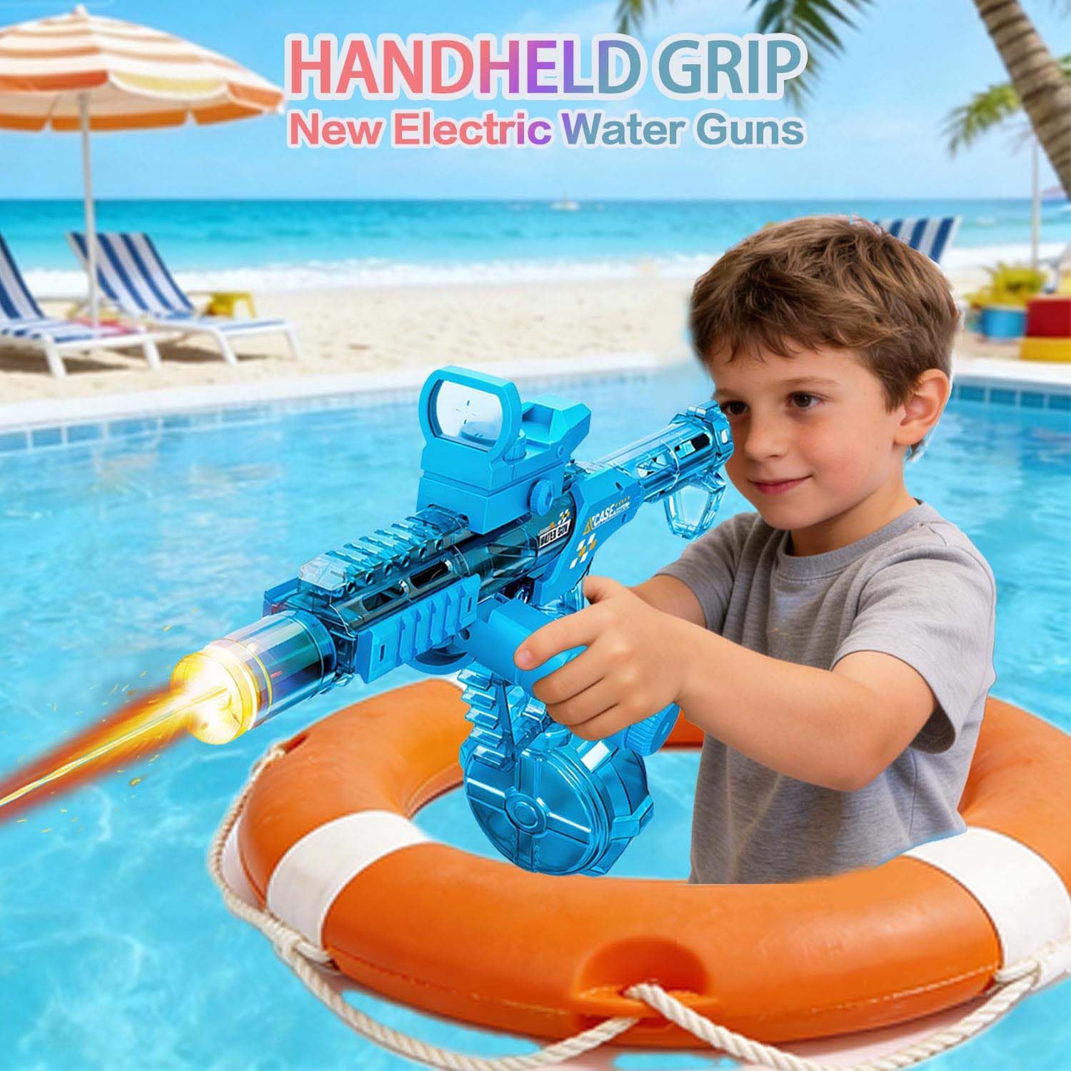 2026 New Electric Water Guns for Adults Kids Automatic Water Gun With LED Lights, Ultra-Long Range, Ultra-Long Standby - Image 4