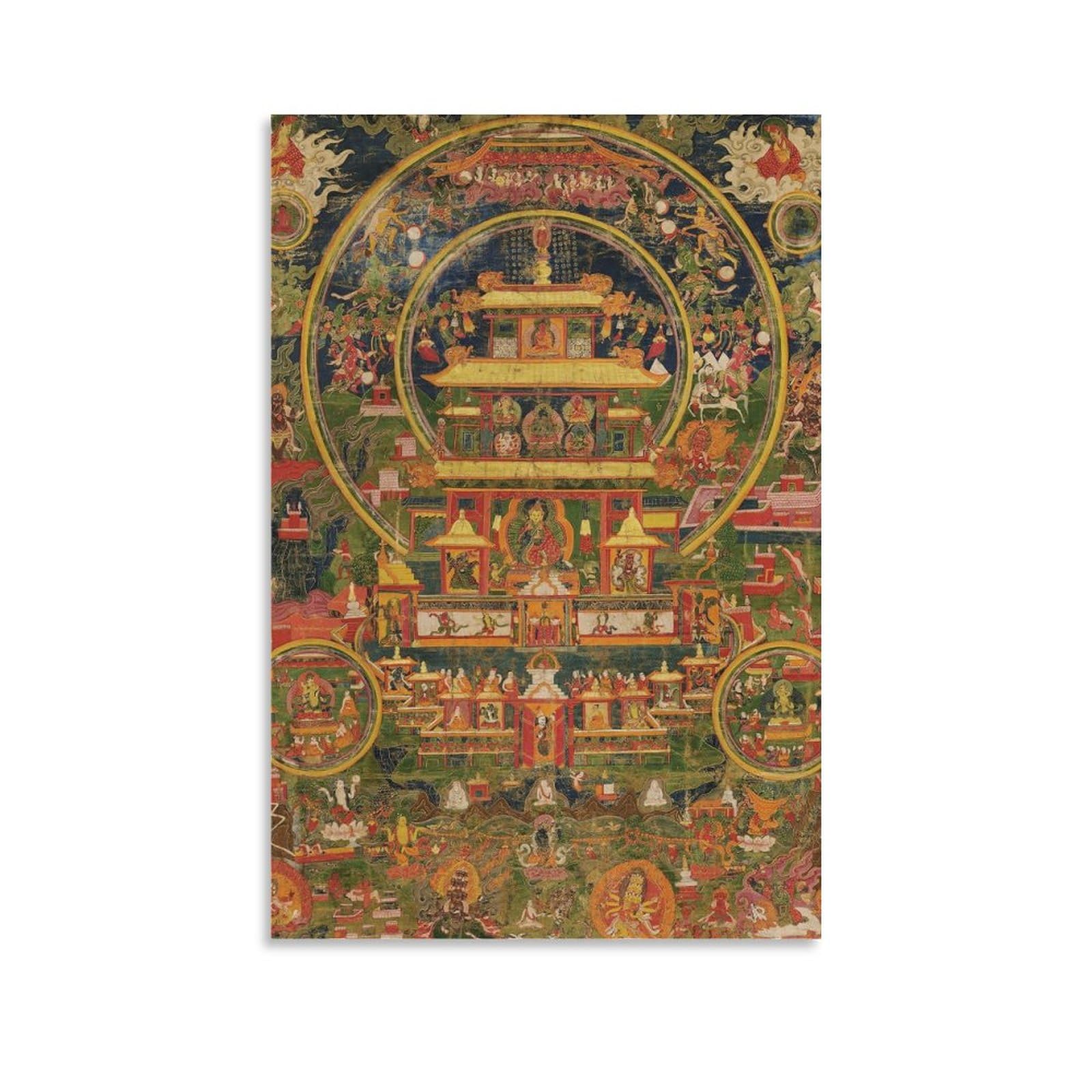 Buddhist Art,Zang Mdog DPal Ri,Sukhavati,Buddha Statue,art Prints,Vintage Art,canvas Wall Art,famous Canvas Art Poster And Wall Art Picture Print Modern Family Bedroom Decor Posters 24x36inch(60x90cm)