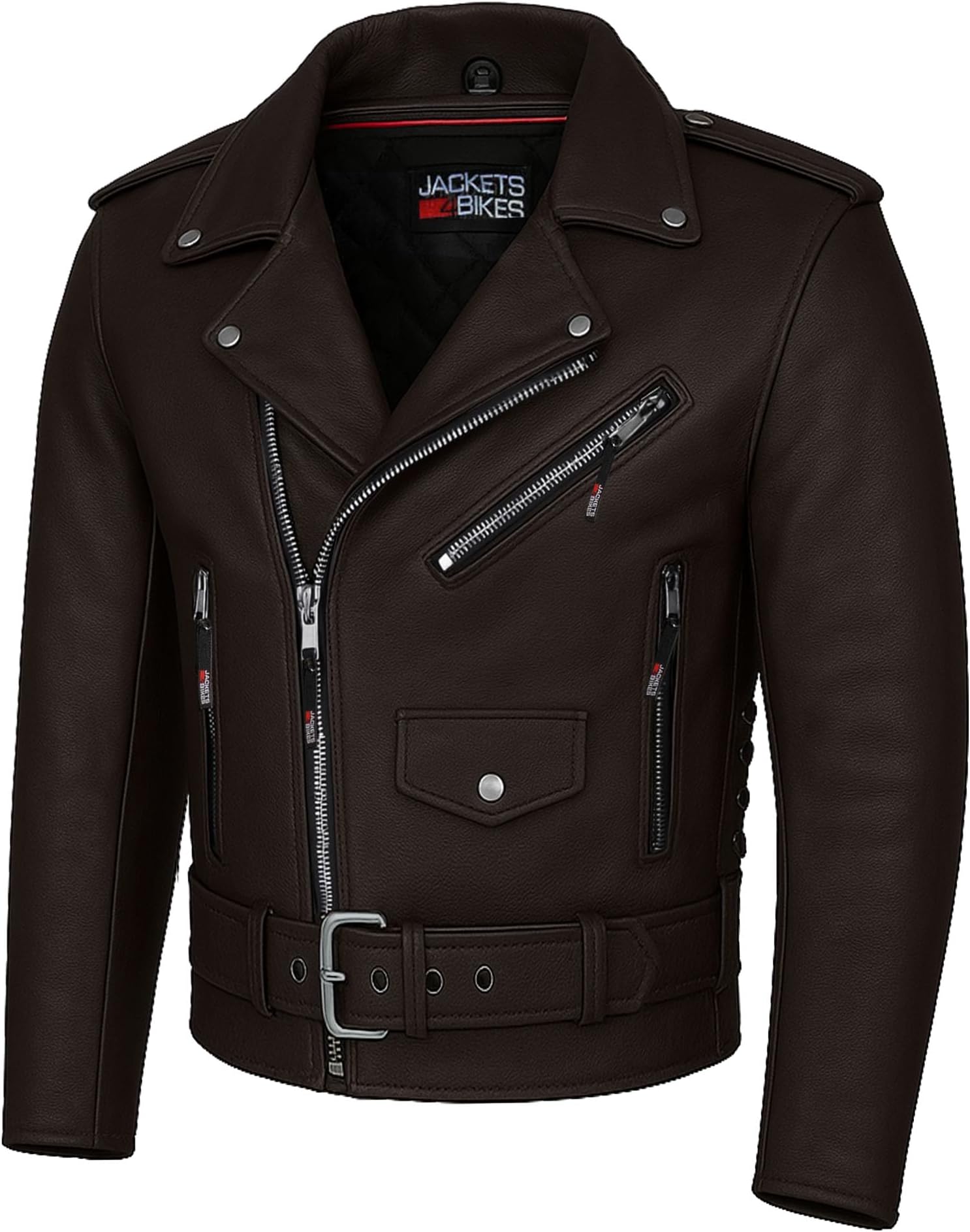 Men ICONIC Motorcycle Premium Natural Buffalo Leather Side Lace Biker Jacket Conceal Carry Pockets Street Cruiser