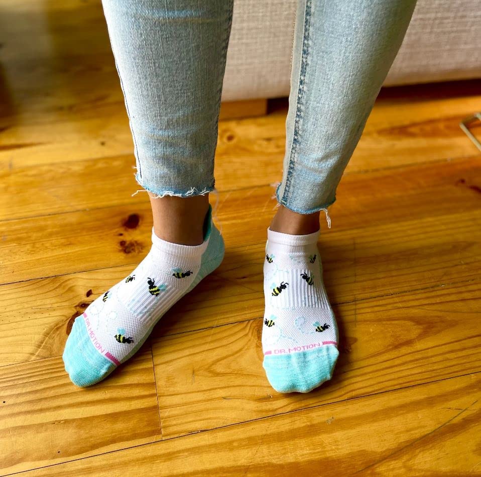 Dr. Motion Womens Mens Low Cut Cushioned Breathable Compression Ankle Socks with Arch Support 6 Pairs2