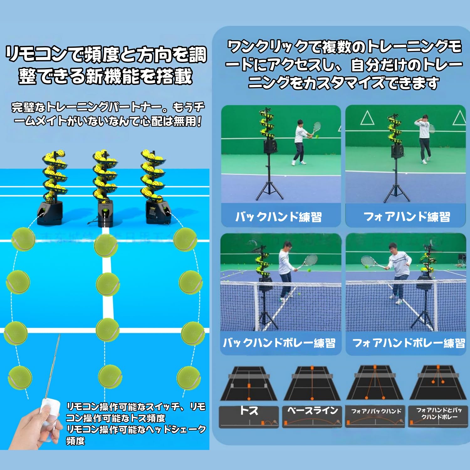 Amazon | Quxxuol テニス自動球出し機 テニス球出し機 ピックルボール 