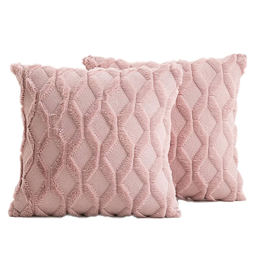 おほん　二枚おまとめトルコ　クッションカバー　くすみピンク　スクエア おほん 二枚おまとめトルコ クッションカバー くすみピンク