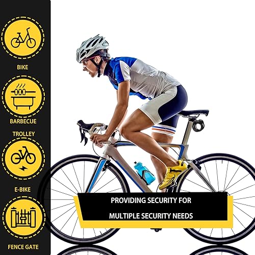 Miniatura 8 de Candado de cable de bicicleta, combinación de 4 dígitos, 6 pies de largo, cerradura antirrobo para bicicleta, accesorios para bicicleta de montaña,