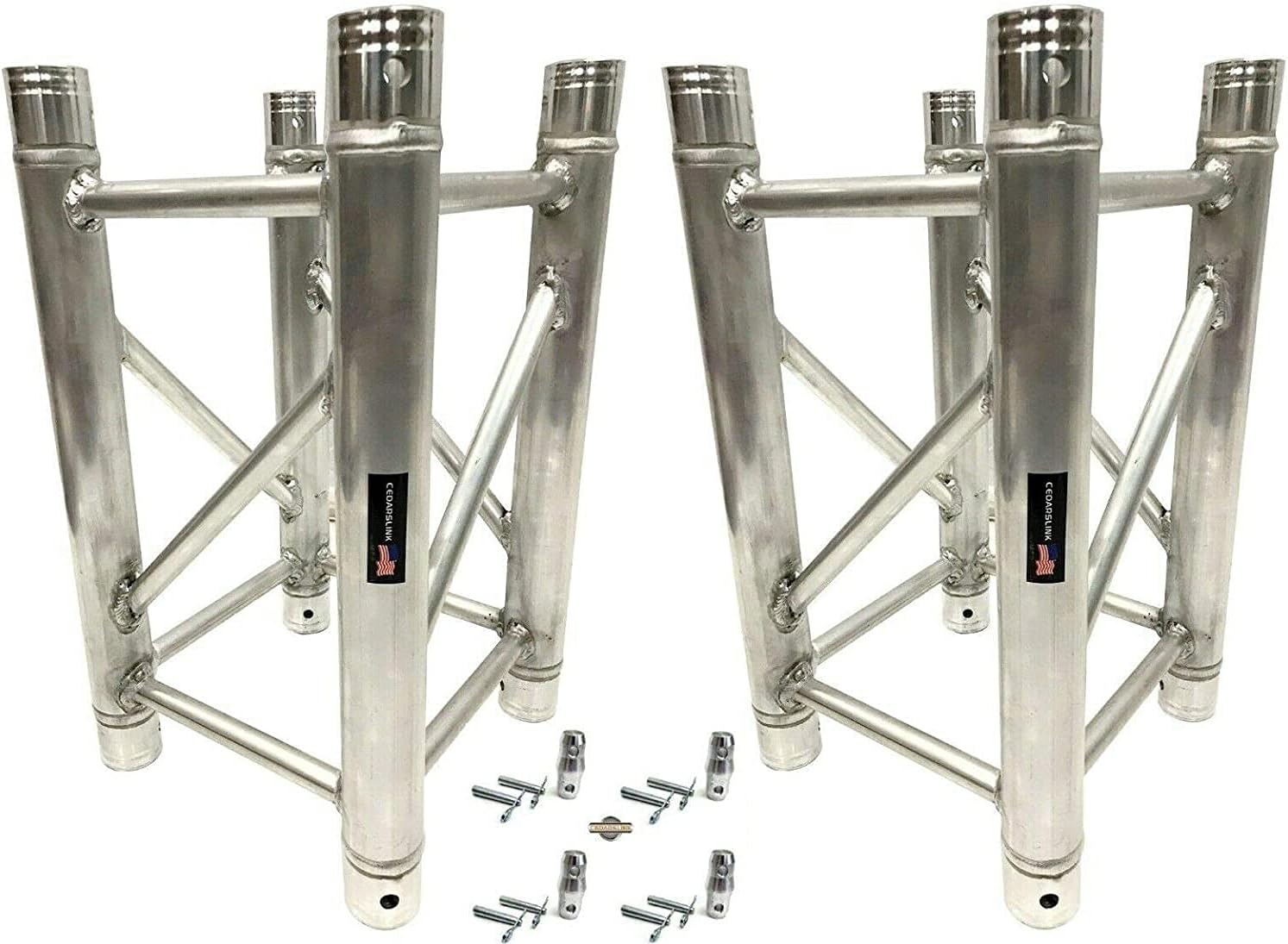 2PCS 1.64FT Aluminum DJ Light Stands Stage Truss Segment Fits All Major Name Brands 290mm.x290mm